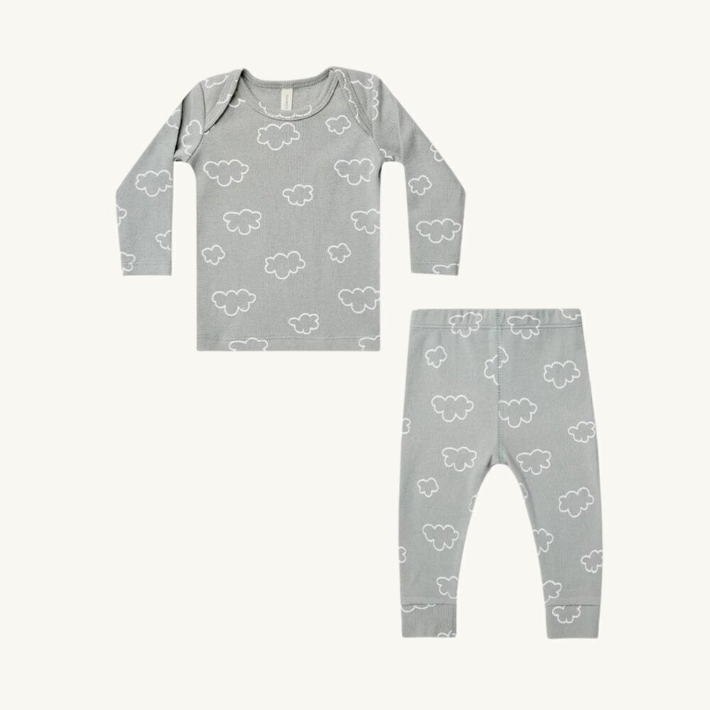 NWT - Quincy Mae ribbed ORGANIC clouds set
